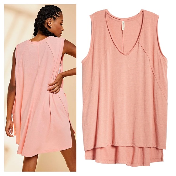 FREE PEOPLE BOHO TUNIC DRESS PULLOVER KNIT TOP V-NECK MINI A2C - Picture 4 of 16